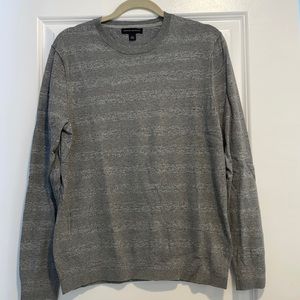 Banana Republic Men's Gray stripped sweater